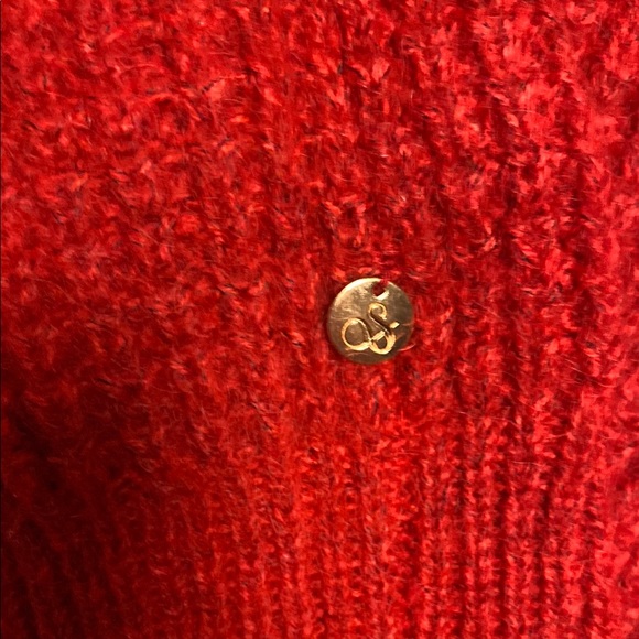 Scotch & Soda Red Deep  V-Neck Sweater - Picture 5 of 9